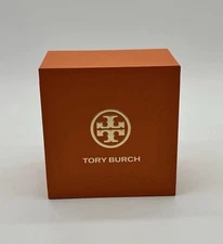 TORY BURCH ORANGE / GOLD SINGLE PRESENTATION SQUARE WATCH BOX Only