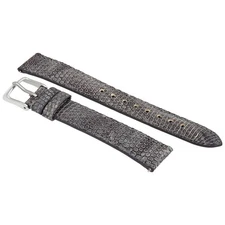 MICHELE 16 mm Painted Grey Lizard Leather Strap MS16AA030038