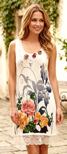Vintage 80s NOWHY Paris 5th Avenue Women's Summer Lined Dress Size-L