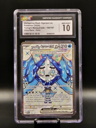 Wellspring Mask Ogerpon ex graded CGC 10 for sale on eBay