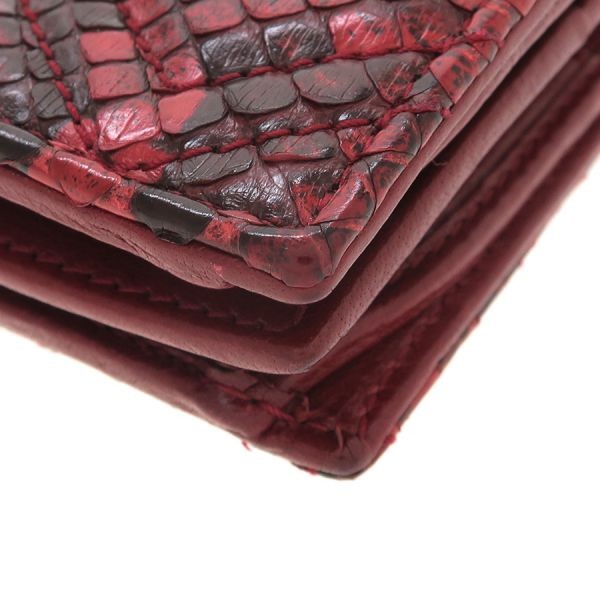 Gucci Python Bifold Wallet Model 466492 Red Used - image 7