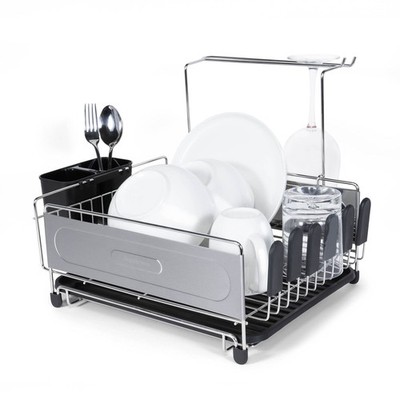 DSH1000A Compact 17.25' Fingerprint-Proof Stainless Steel Dish Drying Rack, D...