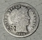 1909 S Barber Dime 10c San Francisco Mint Rare Nice Coin For An Album SUPER KEY