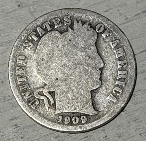 1909 S Barber Dime 10c San Francisco Mint Rare Nice Coin For An Album SUPER KEY