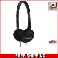 Affordable Minimalist Black Headphones - Lightweight On-Ear Design for All Ages