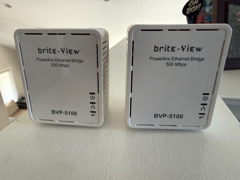 brite-view Powerline Ethernet Bridge 500Mbps BVP-5100 Used