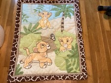 Disney Lion King Simba Nala Comforter Crib Blanket Bedding 30 X 40 Reversible