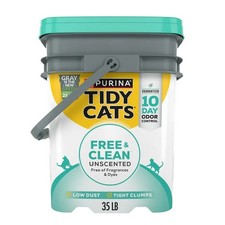 Purina Tidy Cats Free, Clean Unscented Cat Litter, Scoopable, Odor Control, 35lb