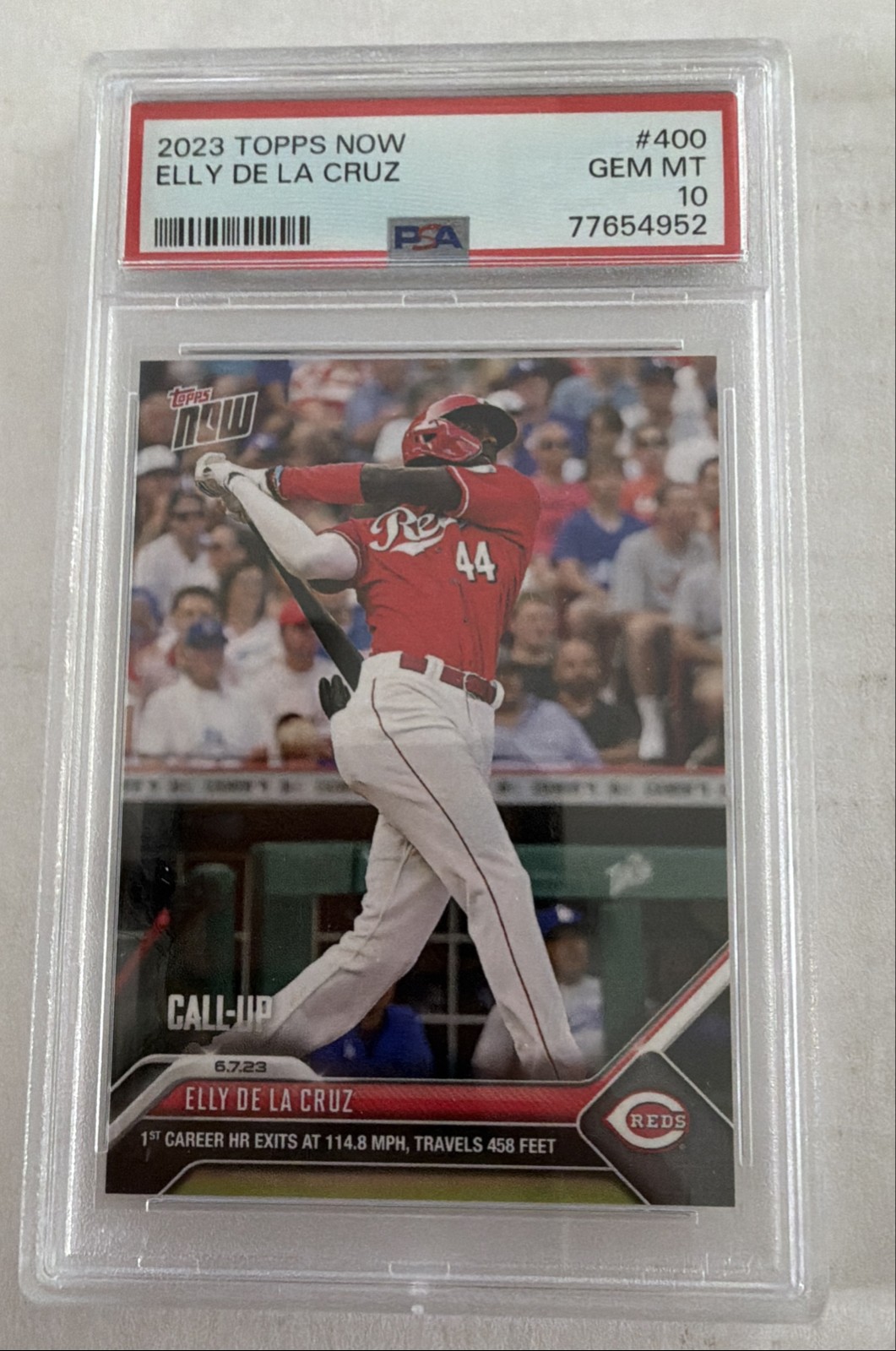 2023 Topps Now - Call-Up Elly De La Cruz #400 /18972 (RC) PSA 10 GEM MT