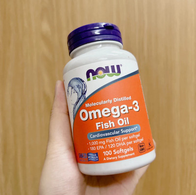 NOW Supplements Omega-3 Fish Oil 180 EPA / 120 DHA Heart Health 100 Softgels USA