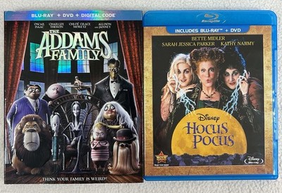 Spooky Movie Lot: Hocus Pocus & The Addams Family (Blu-ray + DVD Combo Packs)