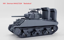 3D printing 1/72 US Sherman M4A3 75 W tank Model Unpainted