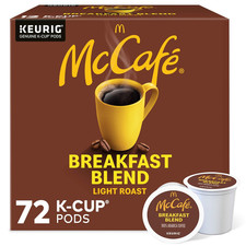 Breakfast Blend, Single Serve Coffee Keurig K-Cup Pods, Light Roast, 72 Count