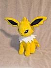 Nintendo Pokemon Eevee Jolteon Plush Toy Vintage 1997 Sits 10.5" NICE Condition!