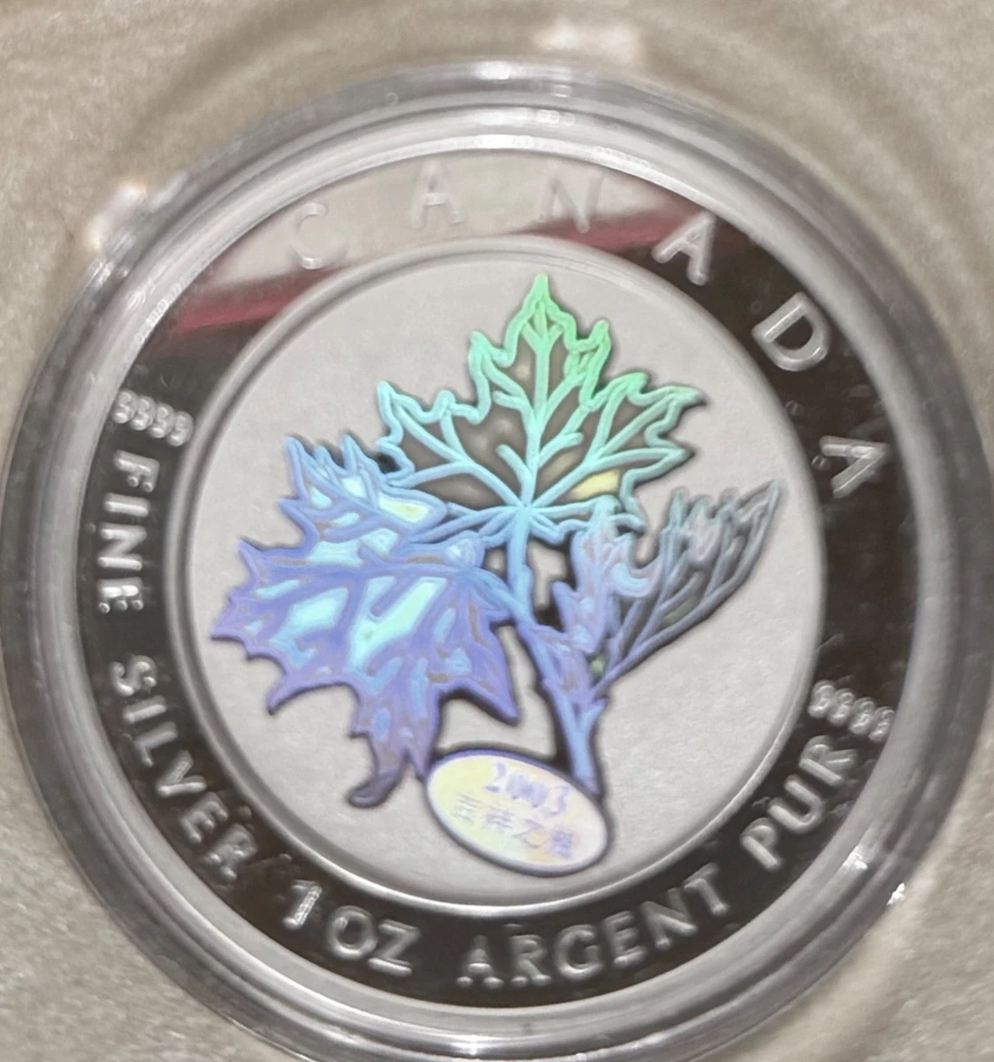 Canadian Maple Leaf 1 oz Precious Metal Content per Unit 2003
