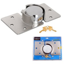 NEW VAN LOCK GARDEN SHED PADLOCK 73MM SECURITY PADLOCK HASP SET CHROME PLATED BN