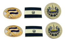 6 Pcs El Salvador Flag Belt Buckle LOT Salvadorans Mother Anniversary Wholesale