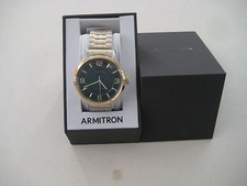 Armitron Black Dial 20/5076TT Men's Black Dial Two Tone Bracelet Watch 59.99