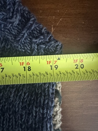 Vintage Heirloom Collectibles Pullover Damen mittelblau Vogelscheuche Kürbisse Herbst - Bild 6 von 9