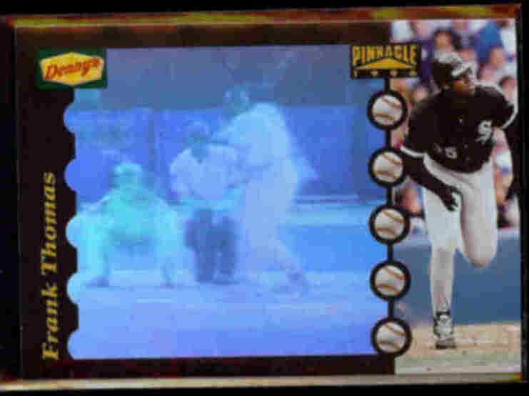 真作 PHIL FROST フィルフロスト 原画 supreme ステッカー 付 FRANK THOMAS 1996 Pinnacle Denny's Holo Insert #3 of 28. WHITE SOX