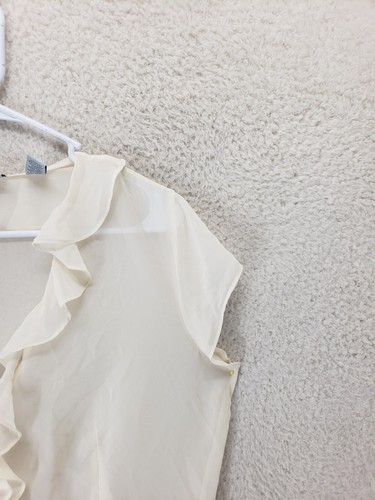 Valerie Stevens Women Top Large Cream 100% Polyester Short Sleeve Sleepshirt - Picture 3 of 17