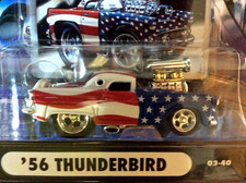 Muscle Machines Stars Stripes 1956 Ford Thunderbird 164 Diecast 56 T-bird