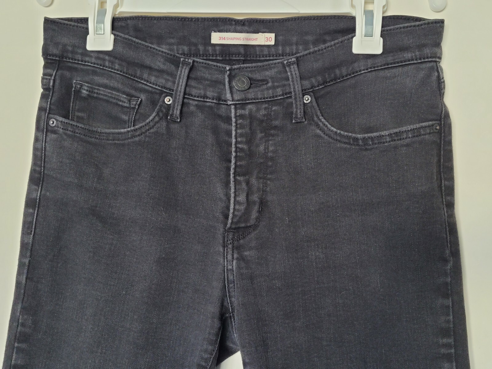 Levi's Basic Solid Black Shaping Straight Leg Zip… - image 2