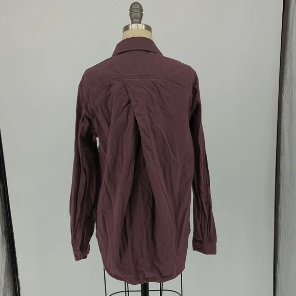 01399 Lululemon Button Down Shirt Brown Purple 6 gorpcore outdoor travel casual - Image 2 of 4