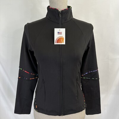NEW EIS Equi In Style Black Full Zip Jacket Size XS Equestrian Womens