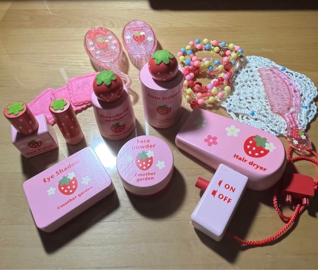 Mother Garden Dresser Pretend Play Set Pink Strawberry