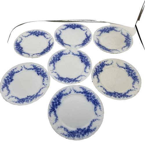 vintage blue flow 8” plate made in japan the farmers winter | eBay