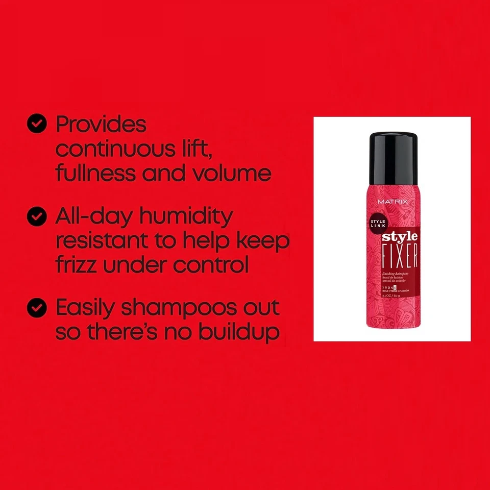 Laca para el cabello Matrix Style Link Style Fixer acabado 2,1 oz paquete de 4 latas tamaño viaje Foto 4 de 4