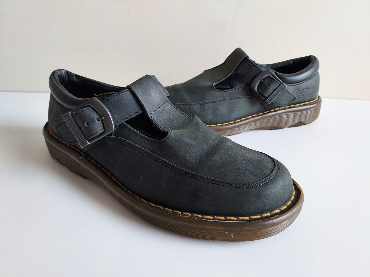 Dr Martens Polley Womens Sz 8 Black Nubuck T Bar Buckle Mary Dr Martens Polley Womens Sz 8 Black Nubuck T Bar Buckle Mary