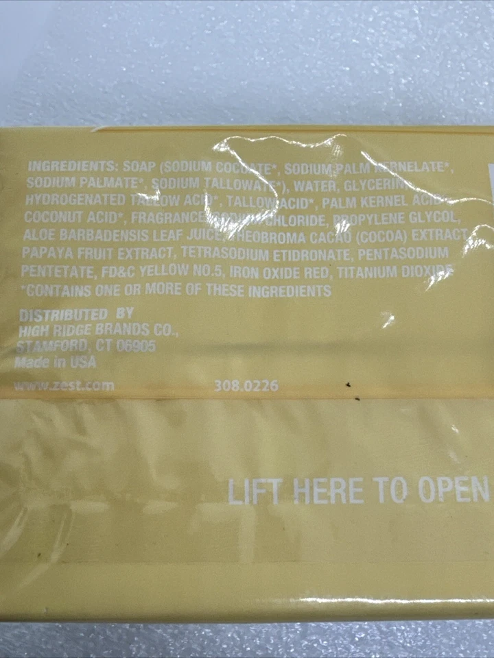 3 - 2 Packs Of ZEST COCOA BUTTER Bar Soap W/Botanical Extracts Discontinued - Image 4 of 4