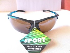 SPORT Black / Blue Wrap Sunglasses