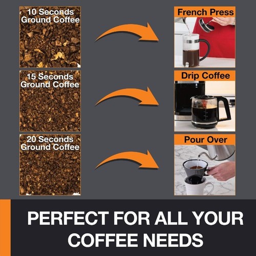 Krups Silent Vortex Elektrische Kaffeemühle: 3 Unzen Kapazität 175 W 12 Tassen Kapazität - Bild 5 von 12