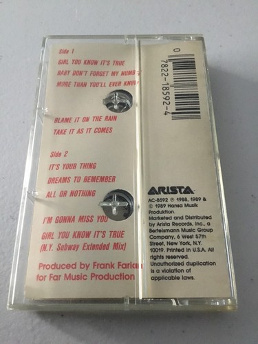 Milli Vanilli “Girl You Know Its True” CASSETTE | Arista AC-8592 - Picture 2 of 6