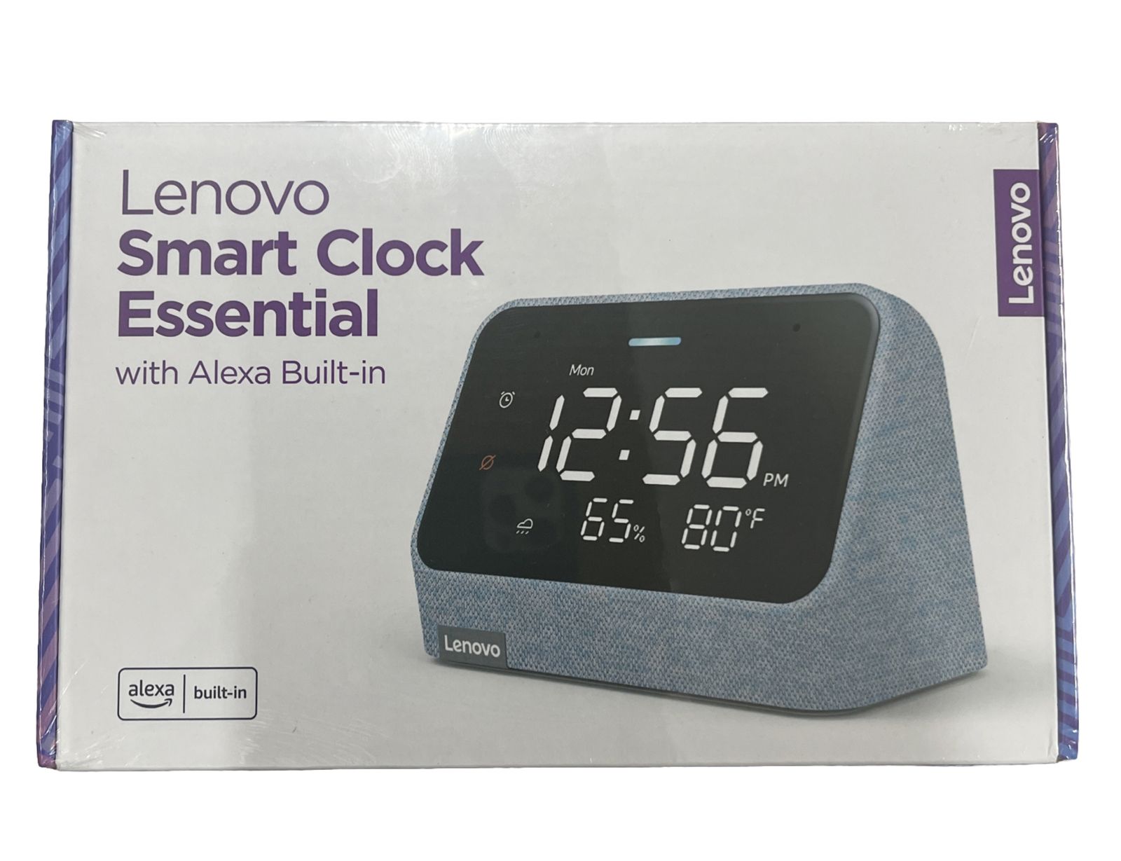 Lenovo Smart Alarm Clock Essential With Alexa WiFi Speaker Radio Misty
