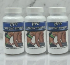 3 Lipo Extreme Burner Weight Loss Apple Cider Cascara Sagrada Slimming Tummy Lot