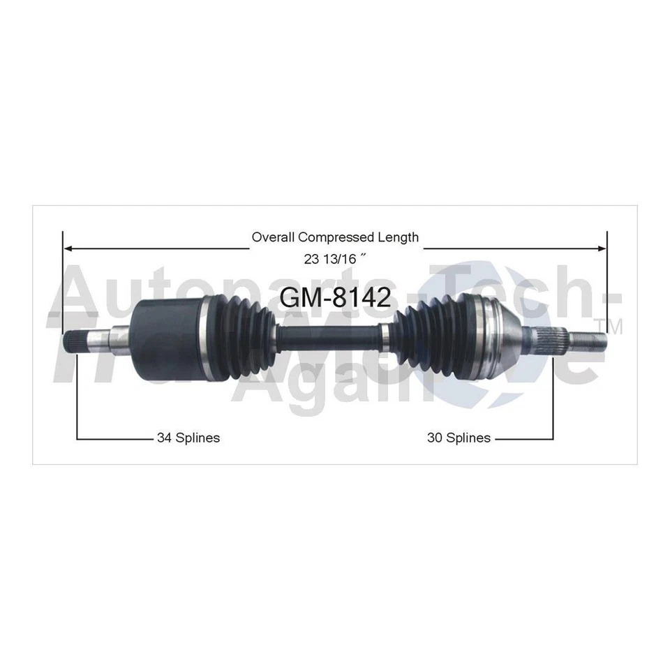 Front Driver Passenger CV Axle Joint Shaft 1 Fits 2000-2002 Oldsmobile Alero - Image 3 of 3