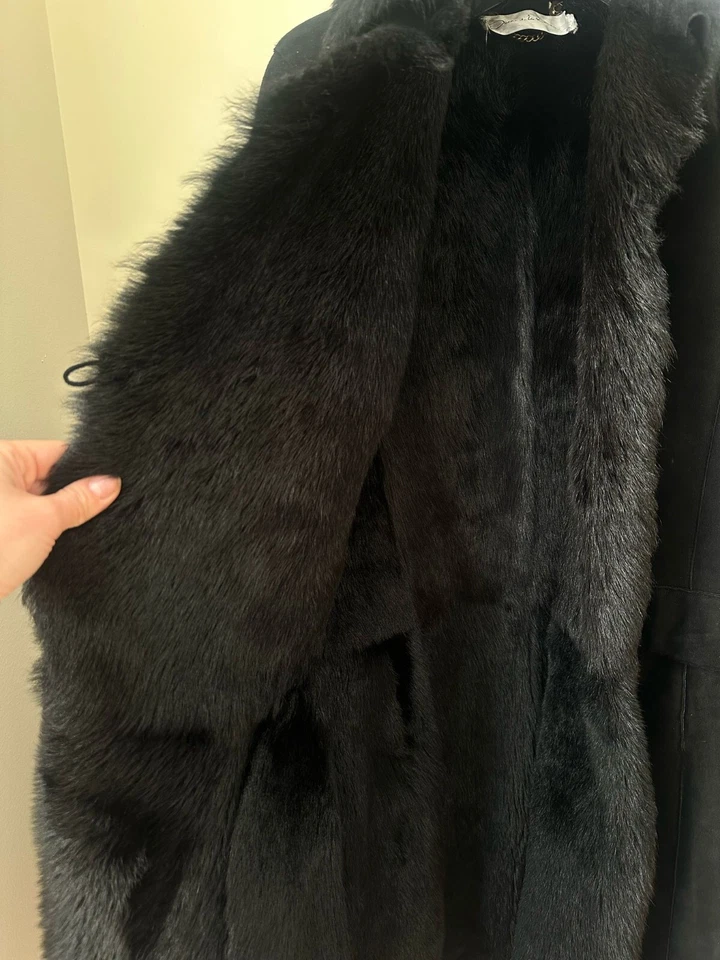 Oscar de la Renta Abrigo de piel negro talla S usado muy buen estado Foto 4 de 4