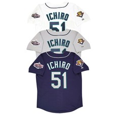 Ichiro Suzuki 2001 Seattle Mariners Home Road Alt Men's Jersey w/ All Star Patch