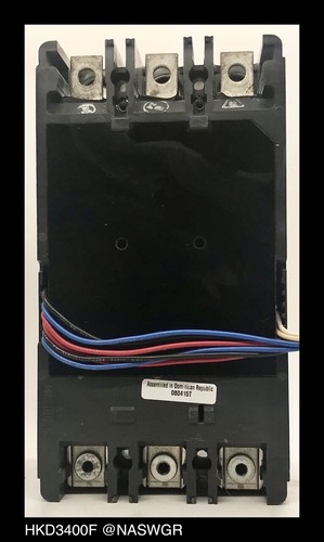 Interruptor de circuito con estuche moldeado Eaton HKD3400F con viaje de derivación e interruptor auxiliar ~ 250 amperios - Imagen 6 de 6