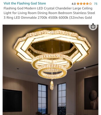 Flashing God Modern LED Crystal chandelier 