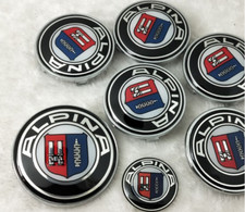 7pcs Alpina Hood Trunk Steering Wheel Center Caps Hub Caps Emblems Badge