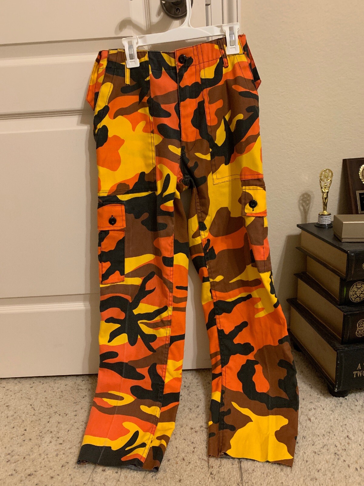 Urban Outfitters Orange Camo Cargo Pants Small Gem