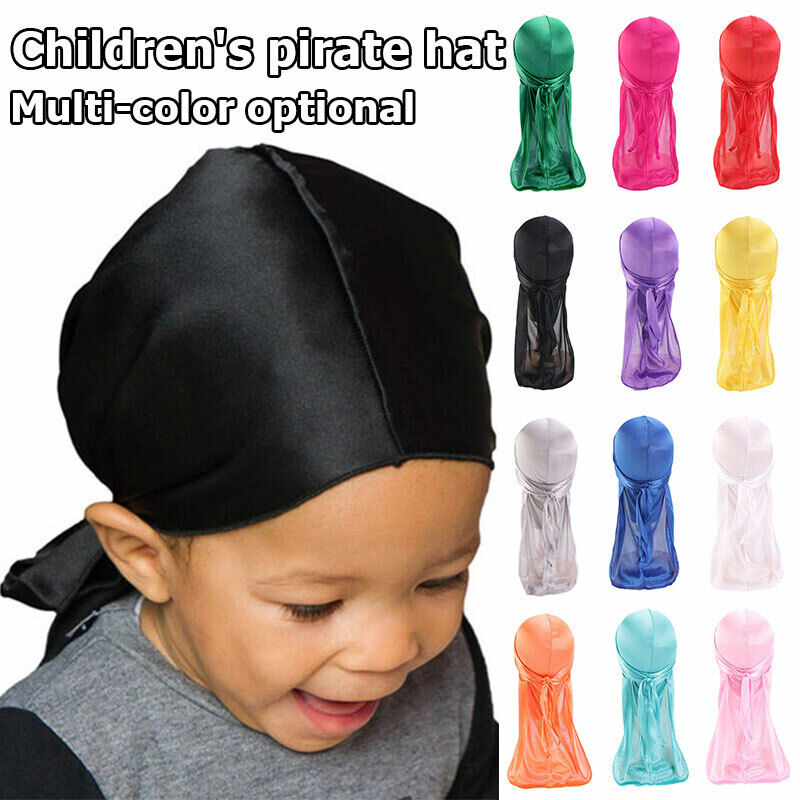 1pc Wave , Durag For Men, Pirate Hat, Long Tail Hip Hop Headwraps