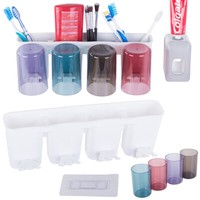Zahnpastaspender Zahnputzbecher Zahnputzbecherhalter ZahnbüRstenhalter Organizer