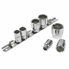 Whitworth Bsf Bsw 38 Drive Shallow Sockets 7pc Set 18-12 Bi Hex Lsr29