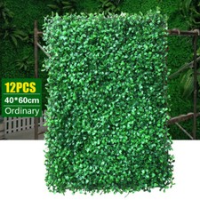 12Pcs Artificial Plant Hedge Grass Mat Greenery Wall Fence Panel Background USA
